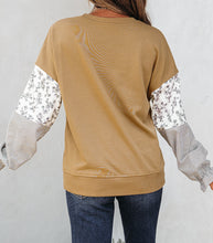 Beazita Patchwork Ruffled Sleeve Sweatshirt (S-XL)