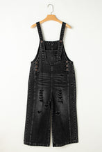 Baylor Distressed Bib Pocket Wide Leg Denim Overall (S-XL) 2 Colors