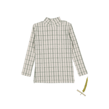 The Printed Turtleneck - Sage Check (12m-10)