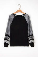 Kelsey Striped Raglan Long Sleeve Loose Top (S-2XL) 3 Colors