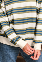 Rose Stripe Crew Neck Pullover Sweatshirt (S-XL)