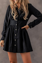 Leia Long Sleeve Shirt Mini Dress (S-XL)