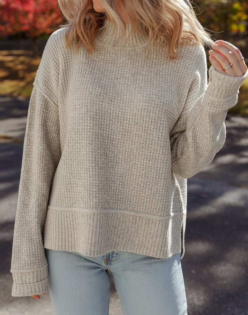 Isabella High Drop Shoulder Sweater (S-XL)