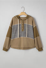 Myrabella Exposed Seam Half Pullover Hooded Top (S, M, XL)