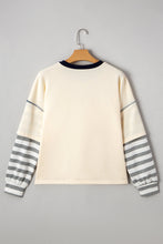 Ashley Striped Long Sleeve Two-in-one Top (S-XL)