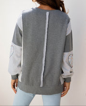 Payton Uneven Hem Love Sweatshirt (S-XL)