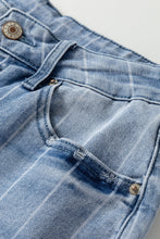 Sofia Pinstripe Wide Leg Jeans (4-16)