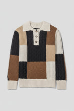 Paige Cable Knit Sleeve Buttons Collared Sweater (S-XL)