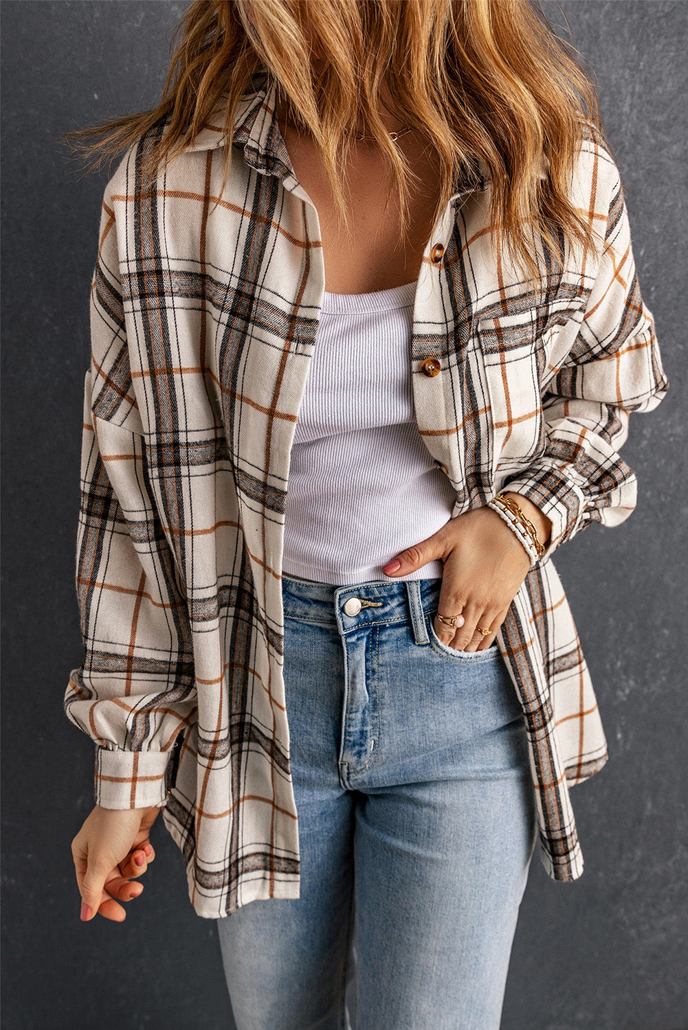 Khloe Oversized Plaid Pattern Shacket (S-XL)