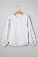 Peyton Lace Patchwork Raglan Sleeve Crew Neck Sweatshirt (S-XL)