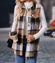 Plaid Button Up Vest Coat (S-2XL) 4 Colors