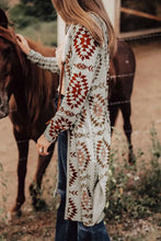 Haley Tribal Print Long Sleeve Duster (S-L)