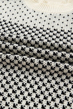 Dotted Colorblock Lantern Sleeve Sweater (S-XL)