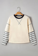 Ashley Striped Long Sleeve Two-in-one Top (S-XL)