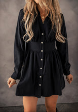 Leia Long Sleeve Shirt Mini Dress (S-XL)