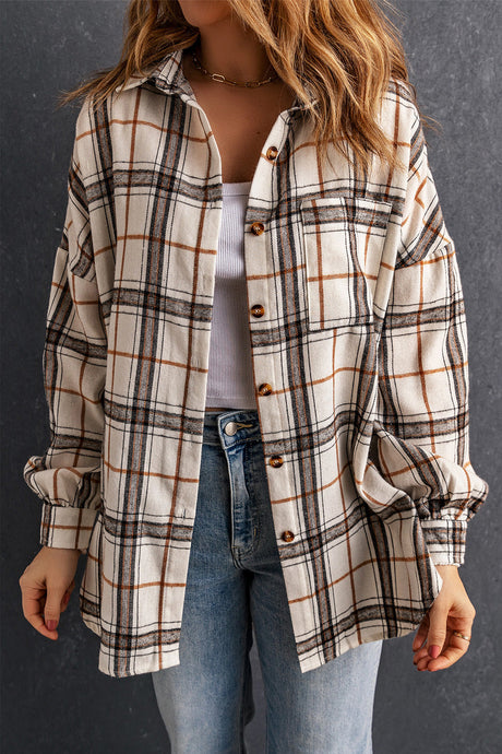 Khloe Oversized Plaid Pattern Shacket (S-XL)