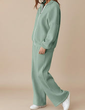 Solid Zip-Up Jacket and Drawstring Pants Set (S-2XL) 4 Colors