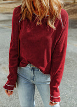 Daisy Textured Round Neck Long Sleeve Top (S-XL) 2 Colors