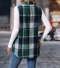 Plaid Button Up Vest Coat (S-2XL) 4 Colors