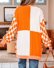 Wrenley Checkered Open Front Drop Shoulder Cardigan (S-XL)