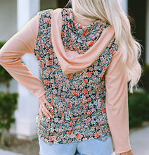 Gemma Floral Half Zip Kangaroo Pocket Hoodie (S-XL)