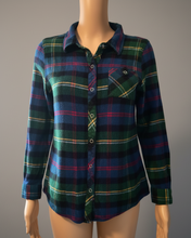 Long Sleeve Plaid Button Down Top / Size Small / Pre-Loved