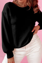 Bow Round Neck Long Sleeve Sweatshirt (S-XL)