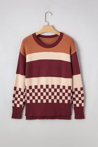 Noelle Checkered Knitted Sweater (S-XL)