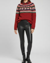 Black Faux Leather Fleece Lined Leggings (Small)