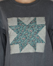 Dark Grey Sawtooth Star Quilt Block Sweatshirt (Large)