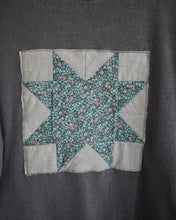Dark Grey Sawtooth Star Quilt Block Sweatshirt (Large)