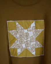 Dark Gold Sawtooth Star Quilt Block Sweatshirt (L/XL)