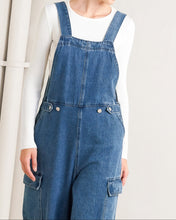 Let Me Talk Denim Cargo Overalls (S-L)