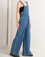 Let Me Talk Denim Cargo Overalls (S-L)