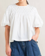 White Dream Puff Woven Top (S-L)