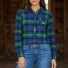 Long Sleeve Plaid Button Down Top / Size Small / Pre-Loved