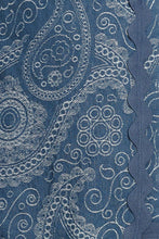 Boho Paisley Scallop Denim Skort (S-L)