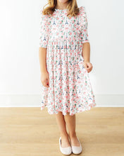 Mila in Paris 3/4 Sleeve Ruffle Twirl Dress (6M-10Y)