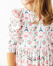 Mila in Paris 3/4 Sleeve Ruffle Twirl Dress (6M-10Y)