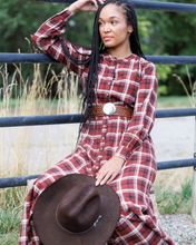 Natalia Brick Plaid Dress (XS-2XL)