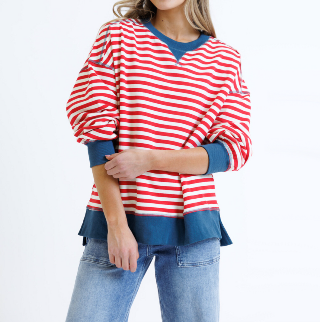 Saturday Stripe Crew (S-L)