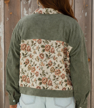 Retro Floral Pattern Corduroy Jacket (S-XL) 3 Colors