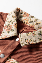 Retro Floral Pattern Corduroy Jacket (S-XL) 3 Colors