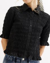 Smocked Button Down (XS-2XL)