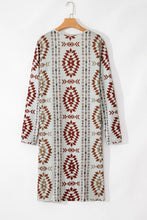 Haley Tribal Print Long Sleeve Duster (S-L)