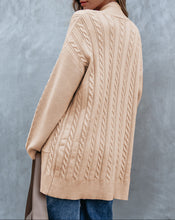 Jade Oversize Chunky Cable Knit Midi-length Cardigan (S-XL)
