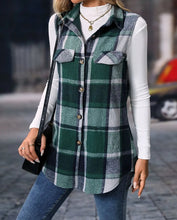 Plaid Button Up Vest Coat (S-2XL) 4 Colors