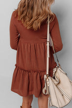 Everleigh Ribbed Frilled Trim High Waist Dress (S-XL)