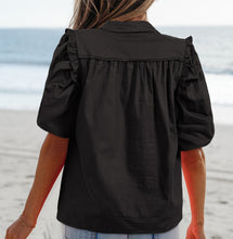 Analeia Frilly Puff Sleeve Stylish Collared Shirt (S-XL)