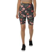 Red & Pink Roses Biker Shorts (XS-3XL)